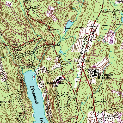 Topographic Map of Nichols Fire Station 2, CT
