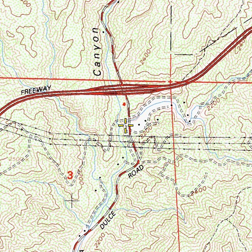 Topographic Map of Escondido Canyon, CA