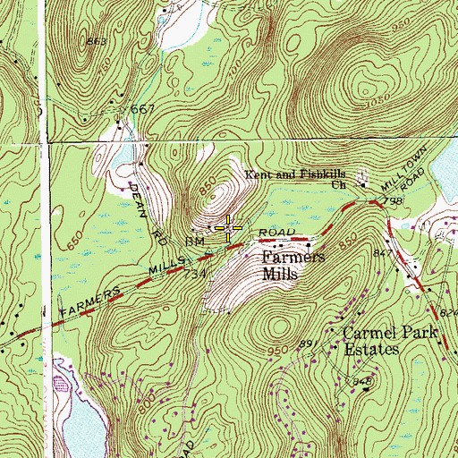 Topographic Map of Smalley Burial Ground, NY