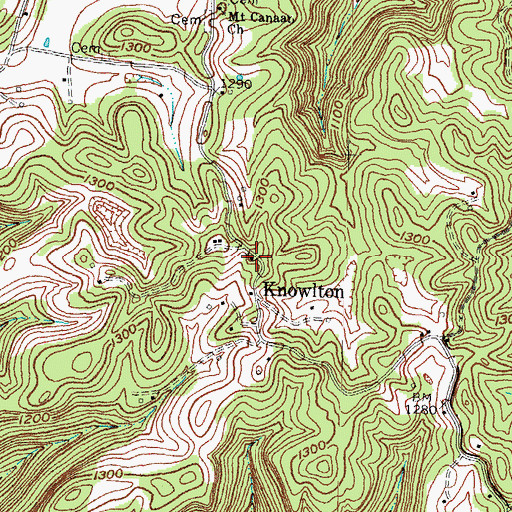 Topographic Map of Wildwood Church, KY