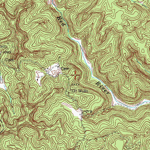 Topographic Map of Glencairn Railroad Station (historical), KY