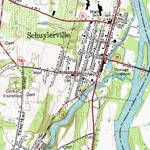 Topographic Map of Church of the Visitation (historical), NY