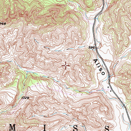 Topographic Map of Ex Mission San Buenaventura, CA