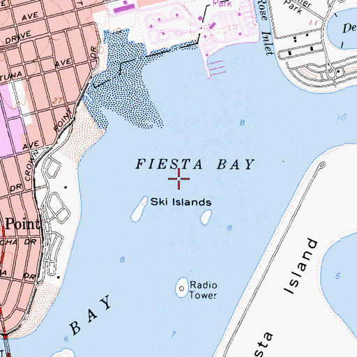Topographic Map of Fiesta Bay, CA