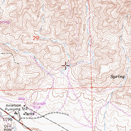 Topographic Map of Fig Tree Spring, CA