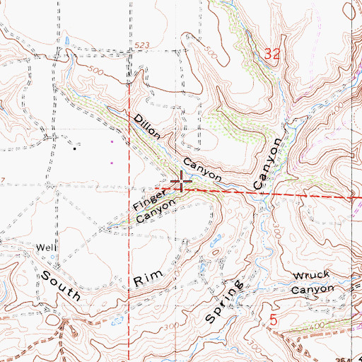 Topographic Map of Finger Canyon, CA