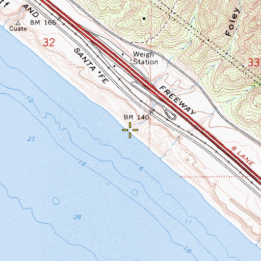 Topographic Map of Foley Canyon, CA