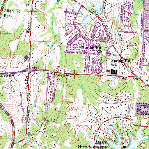 Topographic Map of Raleigh Child Enrichment Center, TN