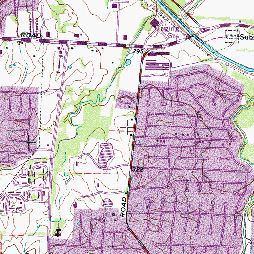 Topographic Map of Germantown Korean Baptist Church, TN