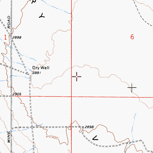 Topographic Map of Fry Valley, CA