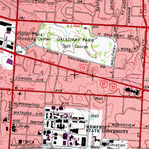 Topographic Map of Barbara K Lipman Early Childhood School and Research Institute, TN