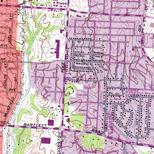 Topographic Map of East Side Baptist Church Mission Home, TN