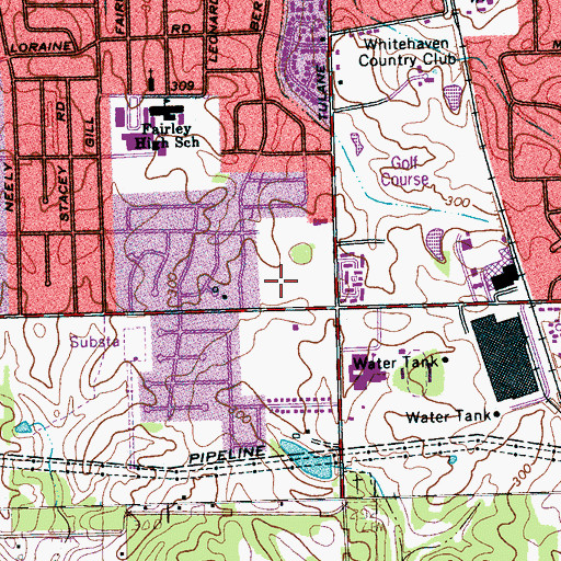 Topographic Map of Arete Christian Academy, TN