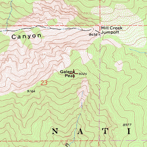 Topographic Map of Galena Peak, CA