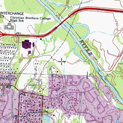 Topographic Map of Baptist Rehabilitation Center, TN