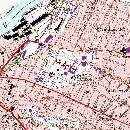 Topographic Map of Murray and Ruth Reamer Campus Center, NY