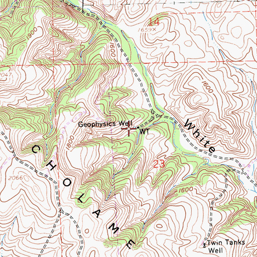 Topographic Map of Geophysics Well, CA