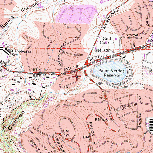 Topographic Map of George Canyon, CA