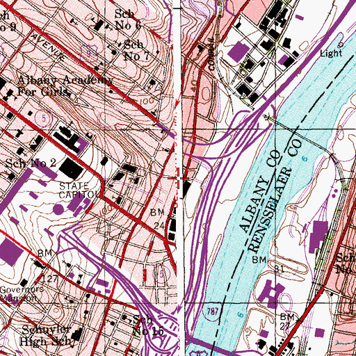 Topographic Map of Kennedy Building, NY