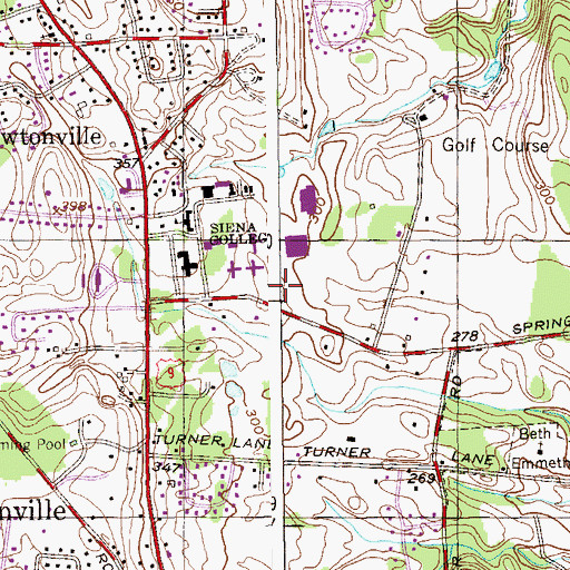 Topographic Map of McGuire Hall, NY