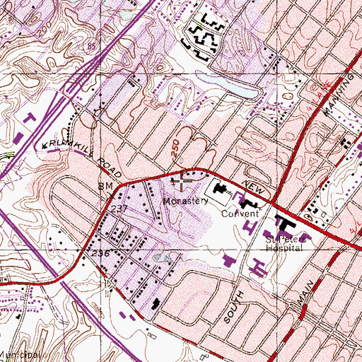 Topographic Map of Bethany Reformed Church, NY