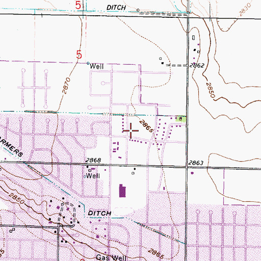 Topographic Map of Florence Wilson Elementary School, KS