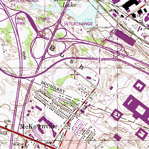 Topographic Map of Northrup Hall, NY