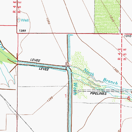 Topographic Map of North Branch Santa Cruz Wash, AZ