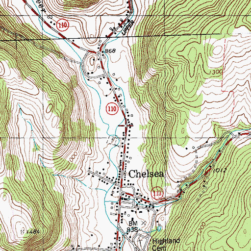 Topographic Map of Brookhaven Learning Center, VT