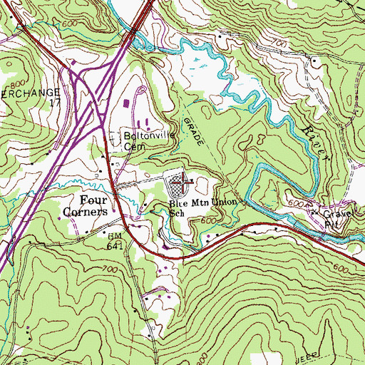 Topographic Map of Blue Mountain Supervisory Union, VT