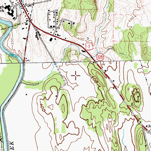 Topographic Map of Middlebury Union Middle School, VT