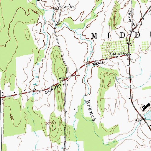 Topographic Map of Quarry Hill School, VT