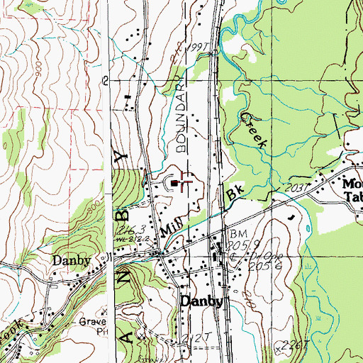 Topographic Map of Currier Memorial School, VT