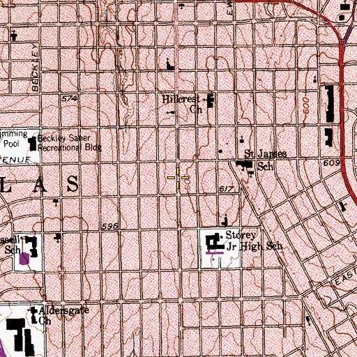 Topographic Map of Church of the Last Day of Deliverance, TX