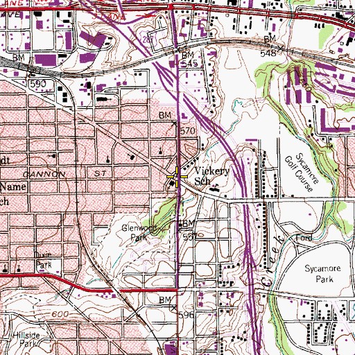 Topographic Map of Community Christian Church, TX