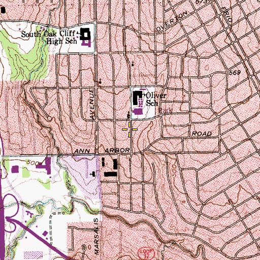 Topographic Map of Deliverance Tabernacle, TX