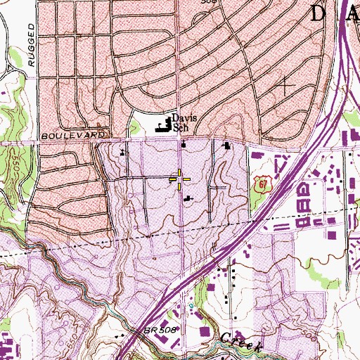Topographic Map of Greater Faith Apostolic Church, TX