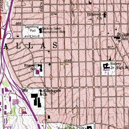 Topographic Map of Abraham Baptist Church, TX