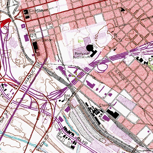 Topographic Map of Interchange 45A, TX