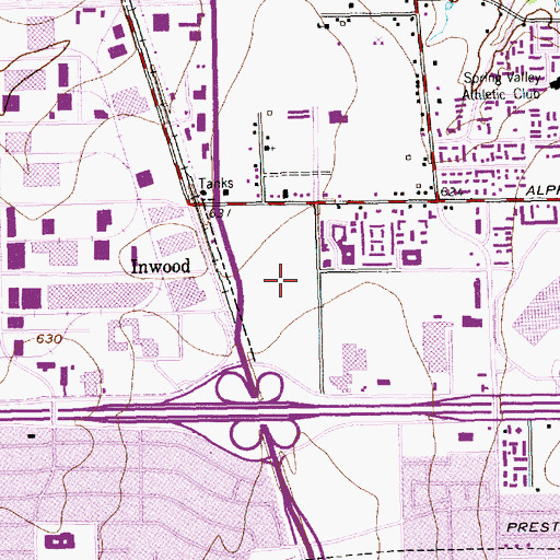 Topographic Map of College Station Shopping Center, TX