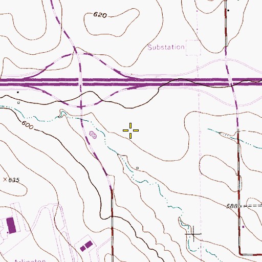 Topographic Map of Bardin Road Post Office, TX