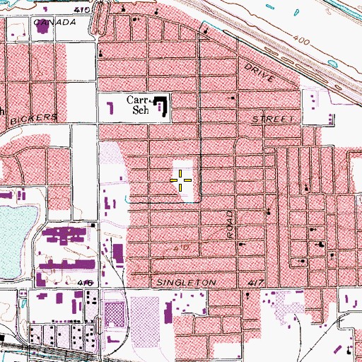 Topographic Map of New Pilgrim Rest Baptist Church, TX