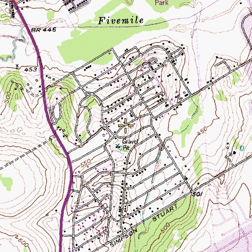 Topographic Map of Open Door Church of God, TX