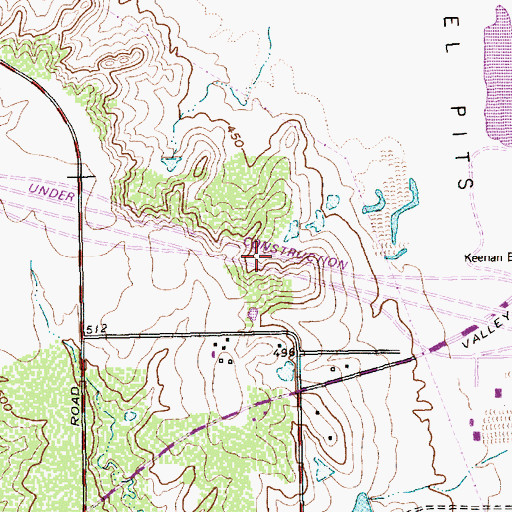 Topographic Map of Interchange 29, TX