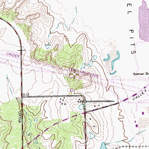 Topographic Map of Interchange 29, TX