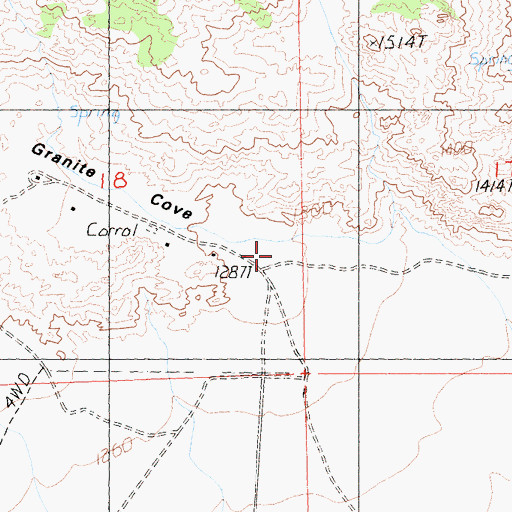 Topographic Map of Granite Cove, CA