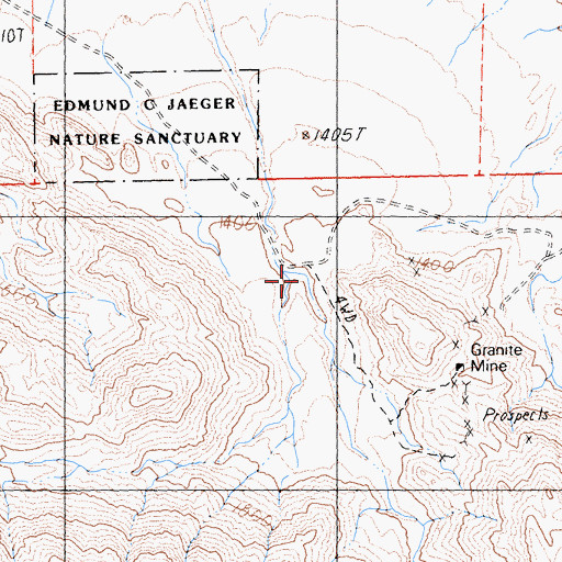Topographic Map of Granite Well, CA