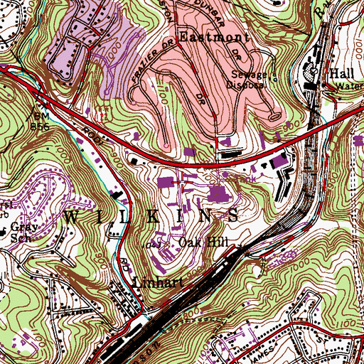 Topographic Map of American Diabetes Association Building, PA