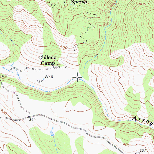 Topographic Map of Green Canyon, CA