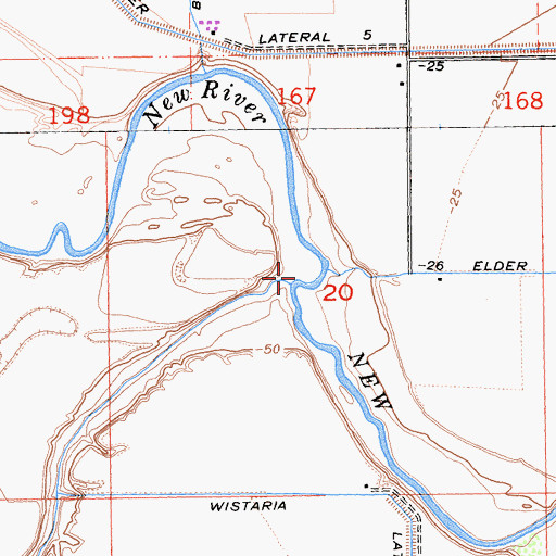 Topographic Map of Greeson Wash, CA